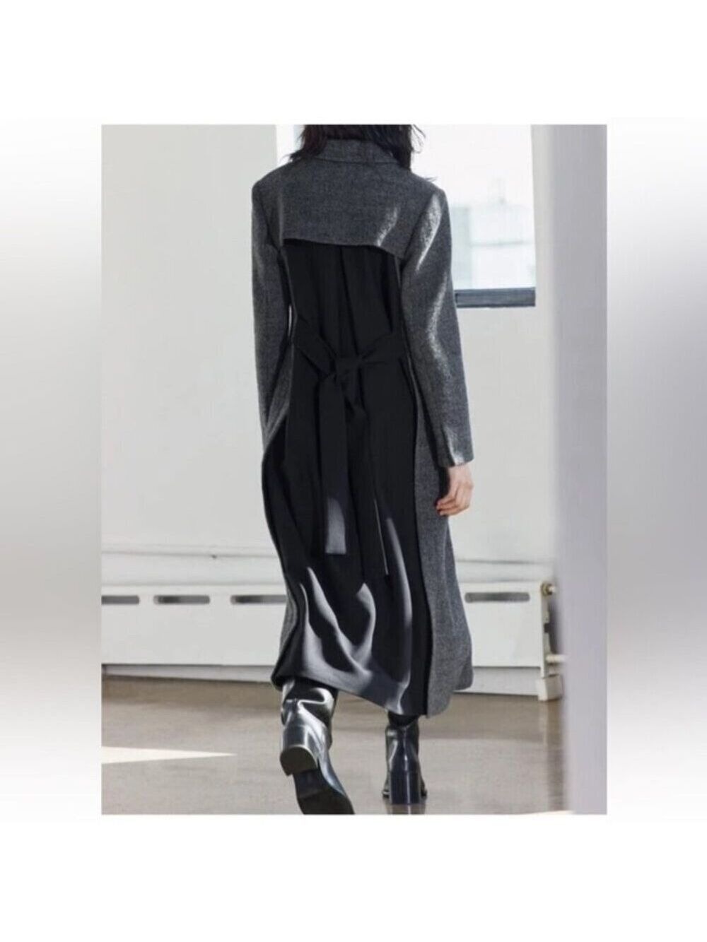 ZARA WOMAN ZW COLLECTION Combined Wool Coat - Picture 3 of 13
